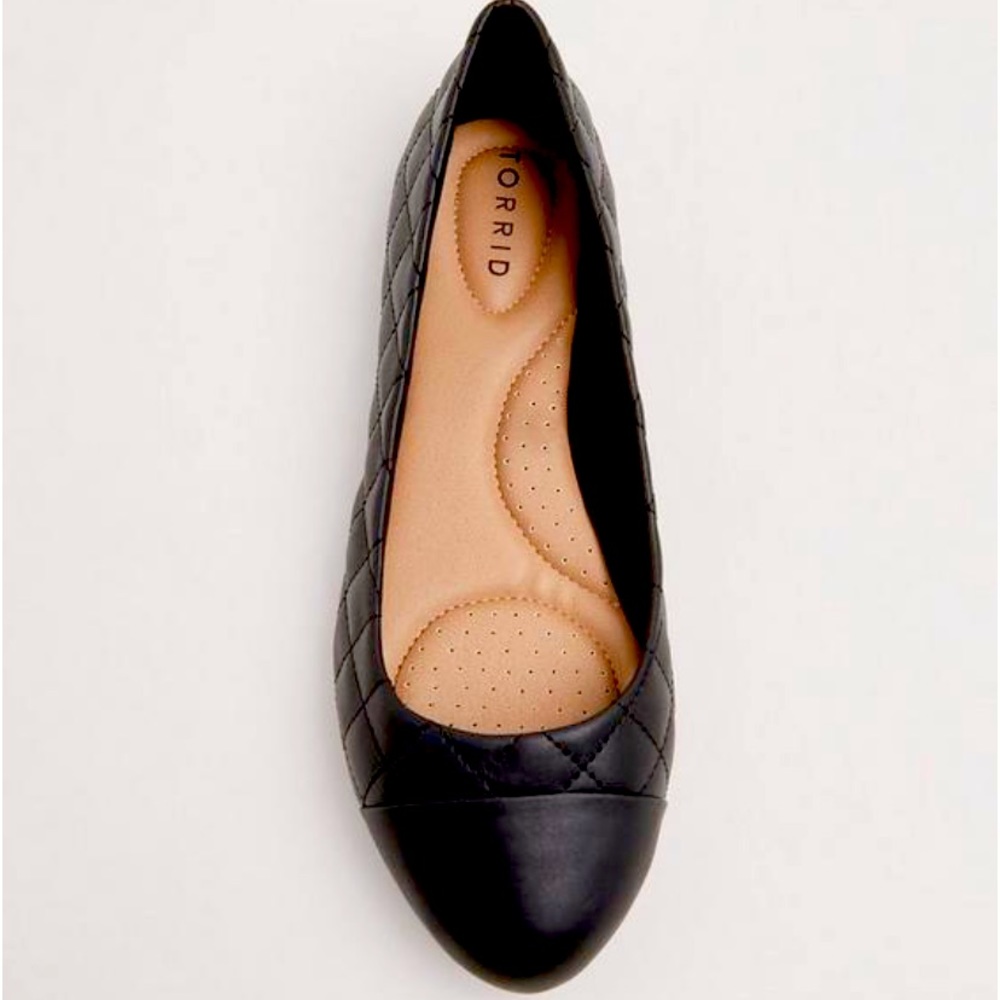 Faux Leather Quilted Flat